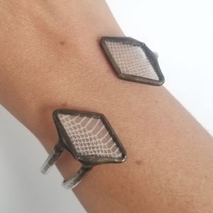 Shed Snake Skin Cuff by HartVariations